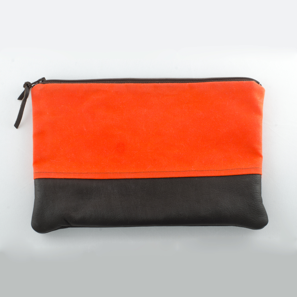 Imperial Black orange travel pouch for Ipad mini