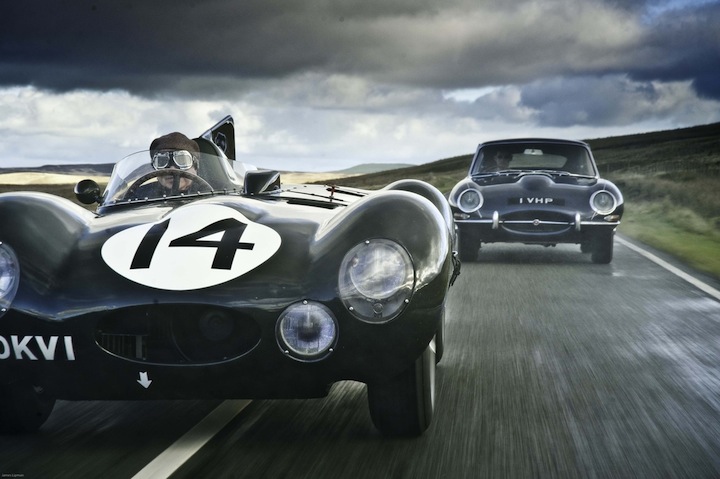 Goodwood, UK - July 13, 2013: Vintage Jaguar D-Type Racing Sports